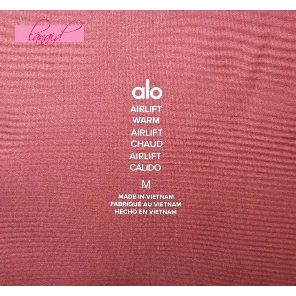 Alo Airlift Winter Warm High-Waist Leggings Burgundy Truffle Hi-Rise Brushed M - Picture 8 of 11